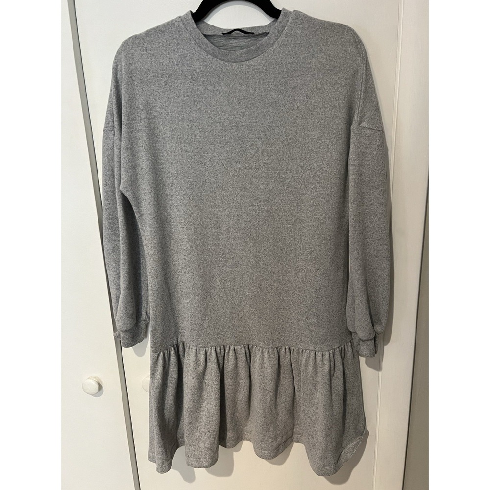 Shein Sweater Tunic Dress Women's Gray Size Small Pullover‎ Poly Blend